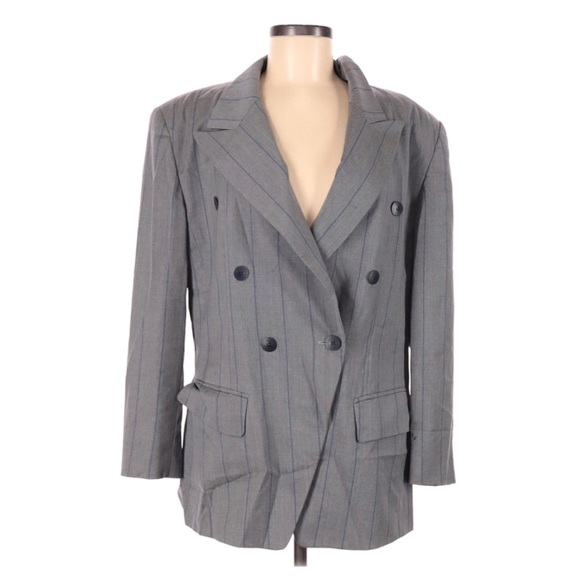 Escada Vintage Wool Pinstripe Blazer